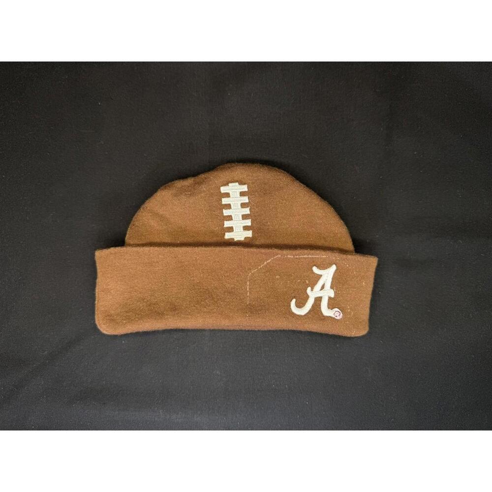 Future Tailgater Hat Infant 0-6 Months Brown Football Beanie Cap Cotton